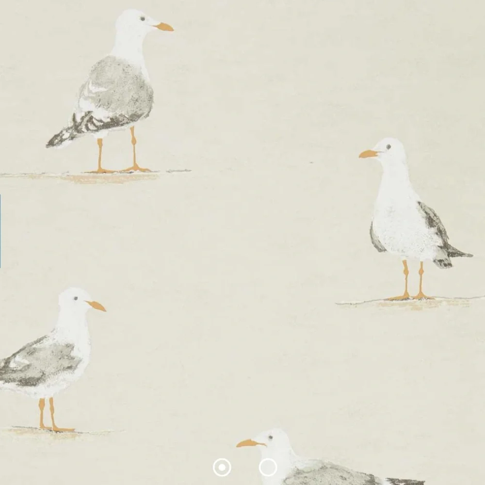 2 Sanderson SHORE BIRDS WALLPAPER rolls in Driftwood